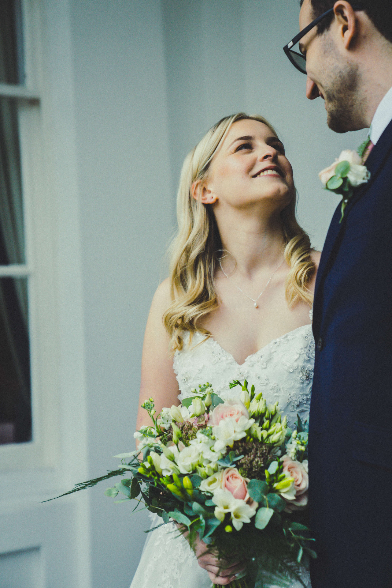 Bride holding her wedding bouquet
