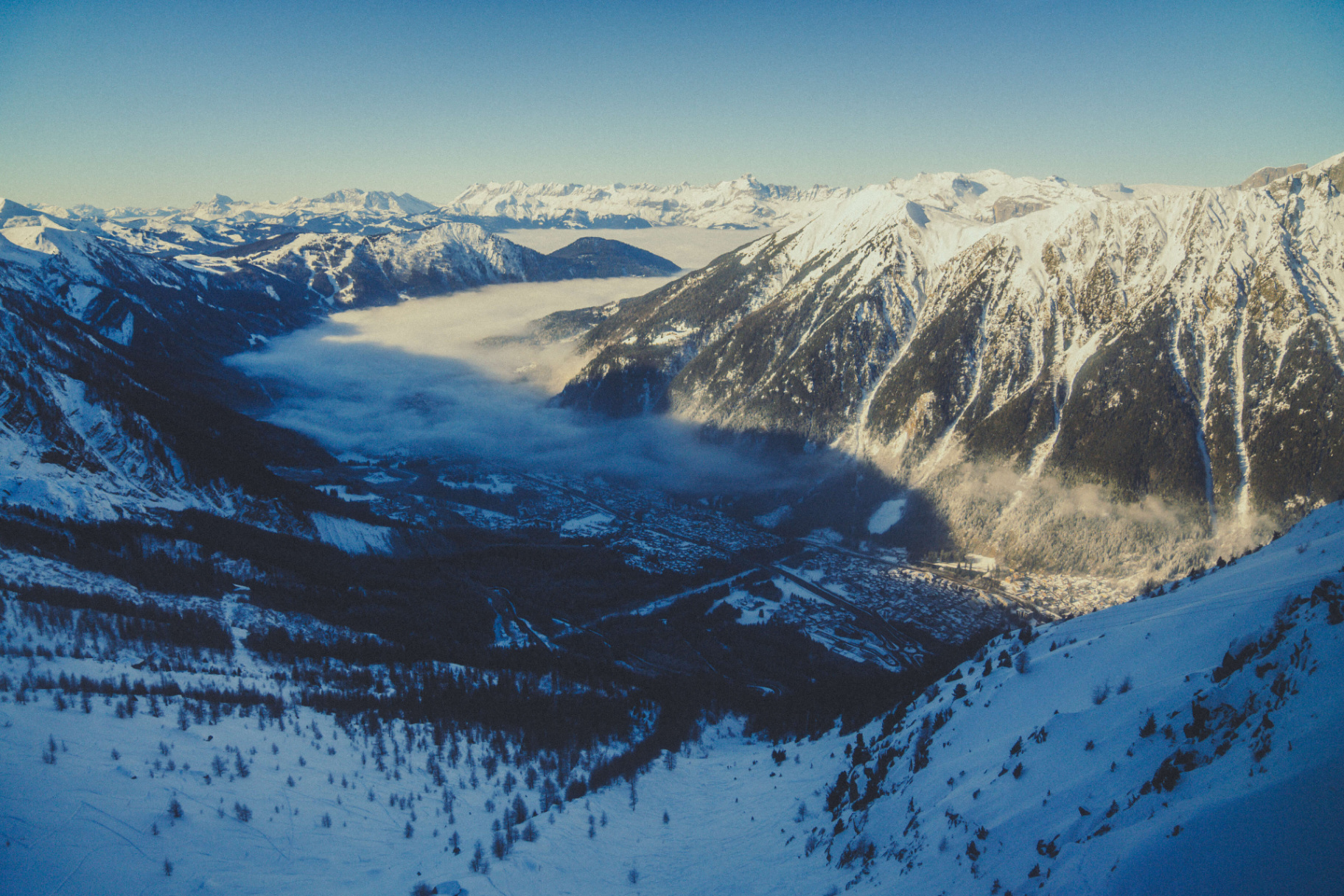 Aerial drone shot of mountains in the North East of England